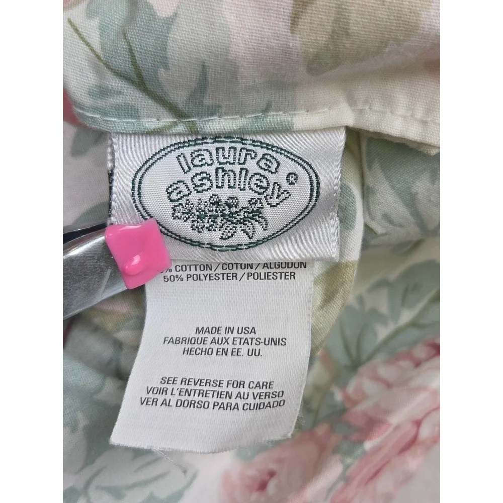 Vtg 80s Laura Ashley Cottage Rose Floral Paisley Comforter Sham Dust Ruffle Set